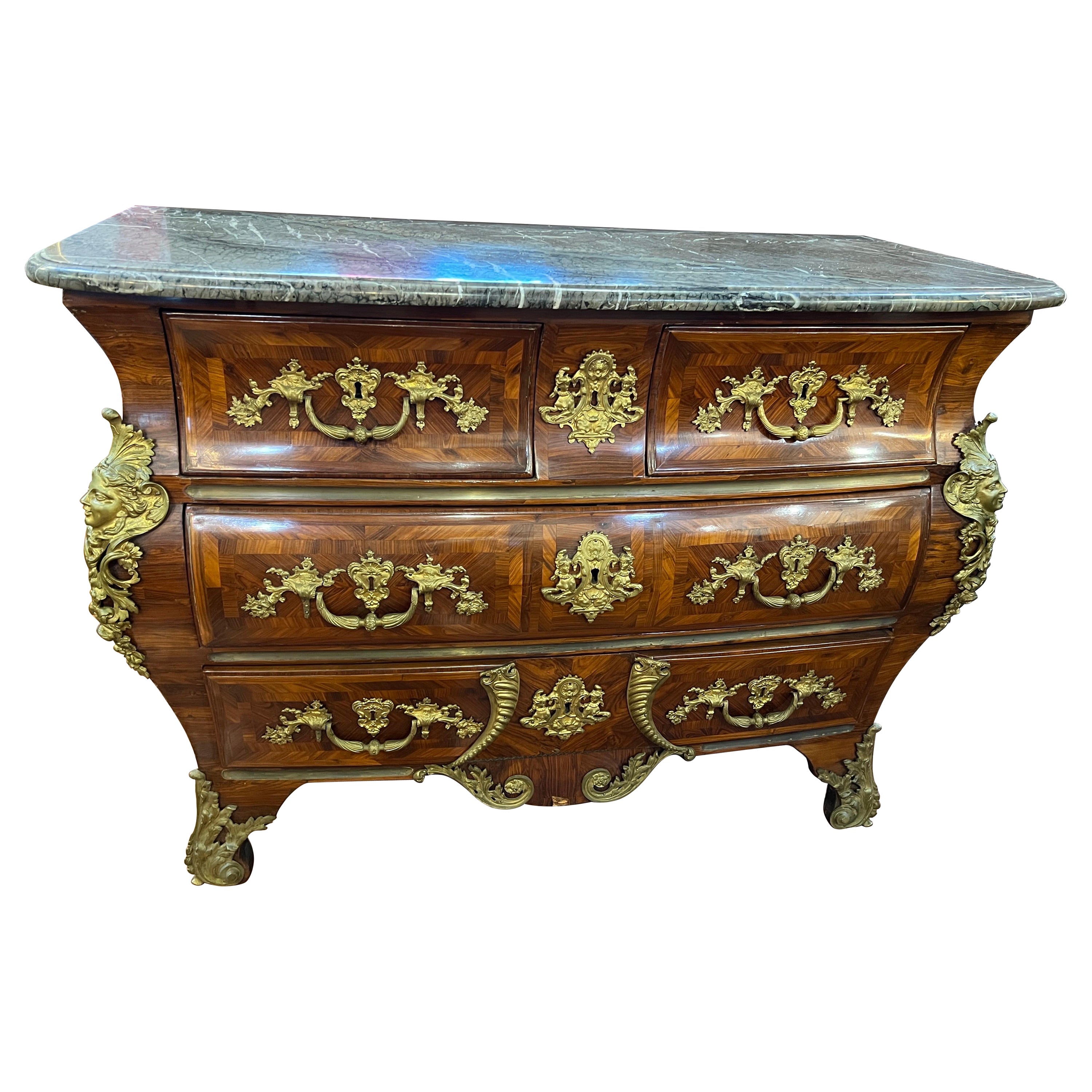 18th Century Important Wooden Commode of King Louis XV  by Pierre Migeon 1740 For Sale