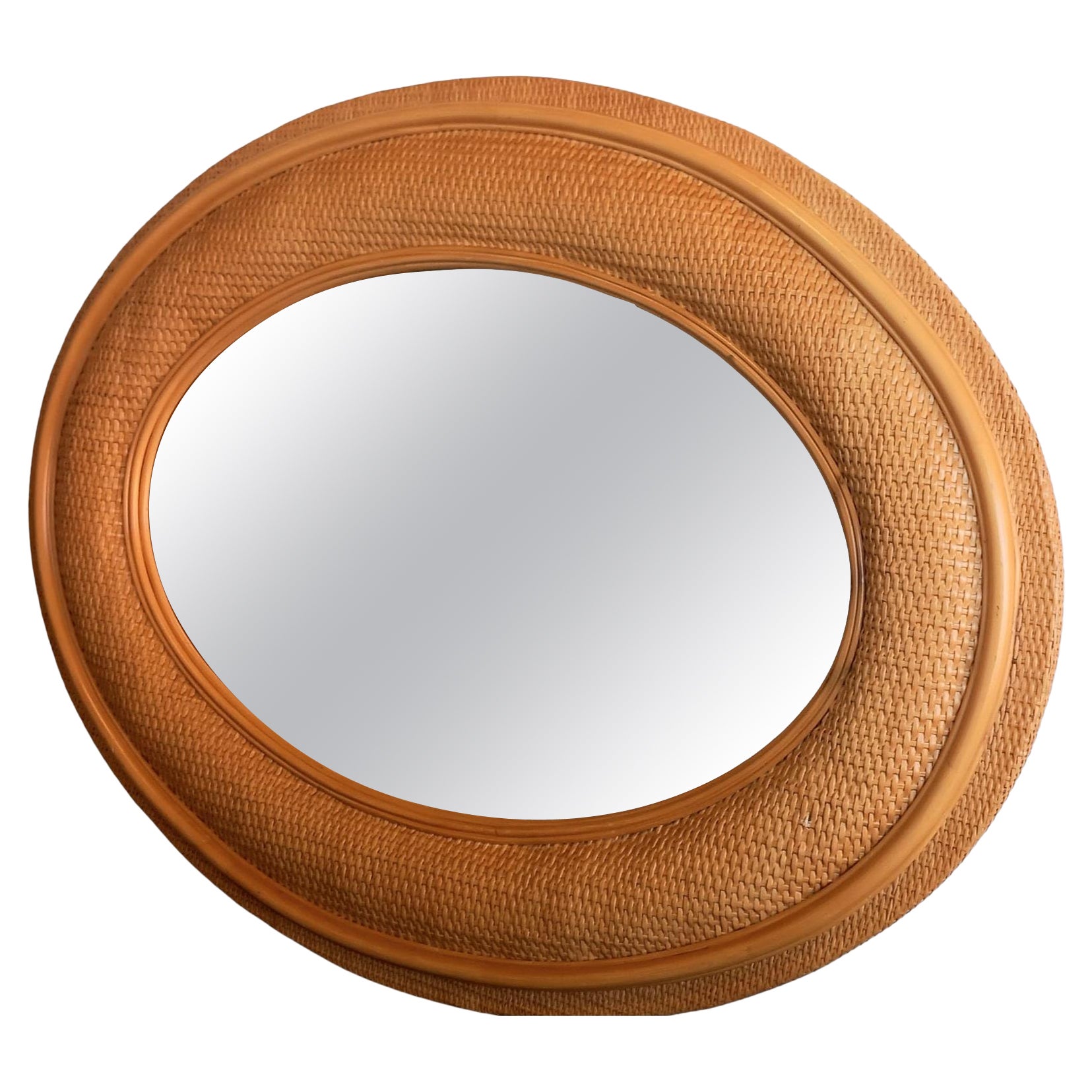Excellent quality 
Not common

Large oval rattan mirrors
  can be placed vertically or horizontally
  We have these unusually large size mirrors
  They are impressive large size mirrors.
They are carefully made with a fantastic finish, even on the