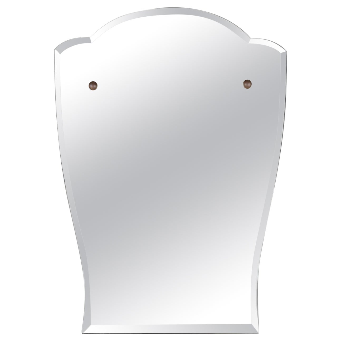 Timeless French vintage design mirror with elegant lines in cut mirror glass, 19 en vente