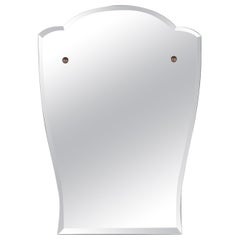 Timeless French Retro design mirror with elegant lines in cut mirror glass, 19
