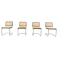 Set of 4 S32 dining chairs by Marcel Breuer for Gavina, 1970s