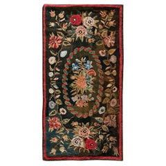 Antique 19th Century American Hooked Rug 2' 6"x 5' 