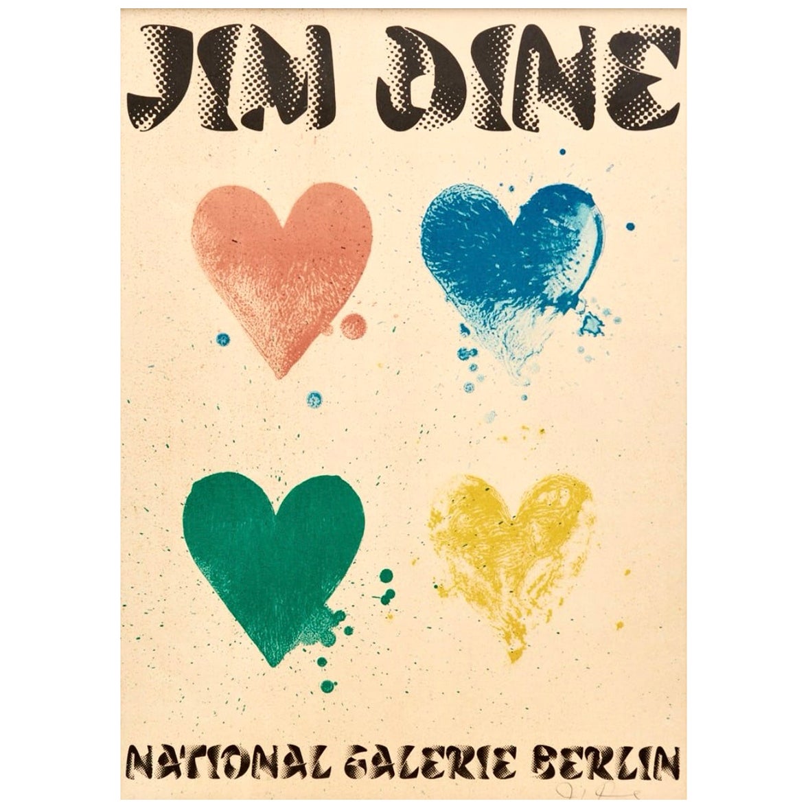 Jim Dine Signed National Galerie Berlin Lithograph Poster 1971 For Sale