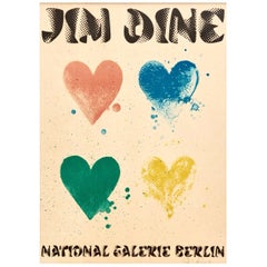 Vintage Jim Dine Signed National Galerie Berlin Lithograph Poster 1971