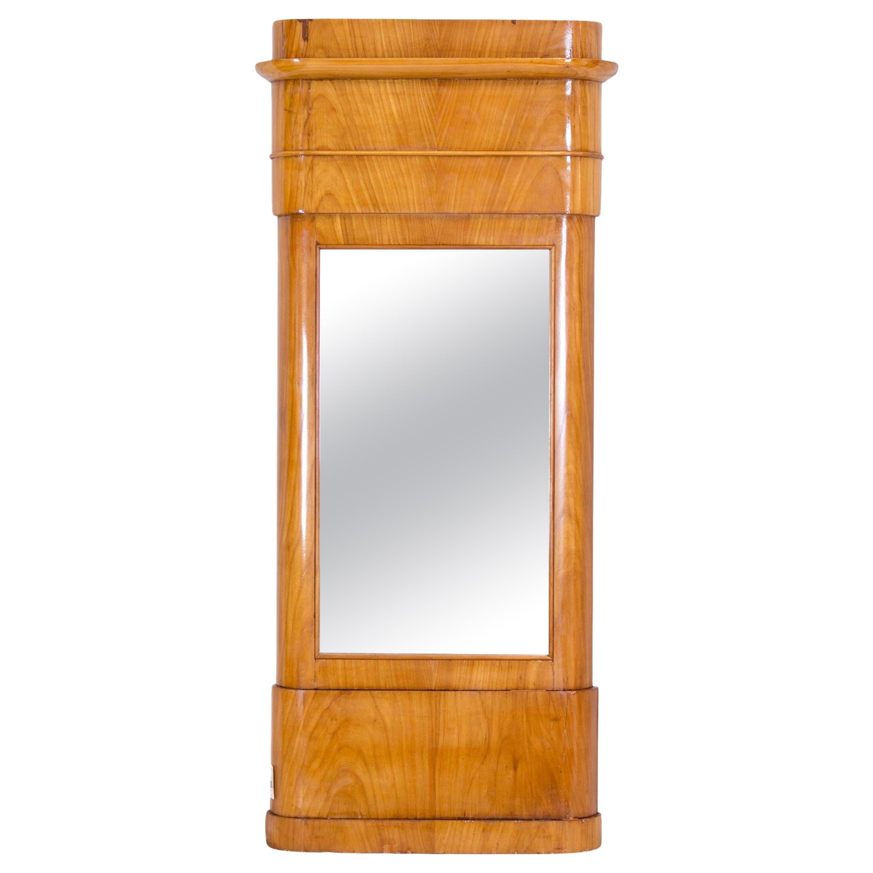 19th Century, Biedermeier Cherrywood Mirror For Sale