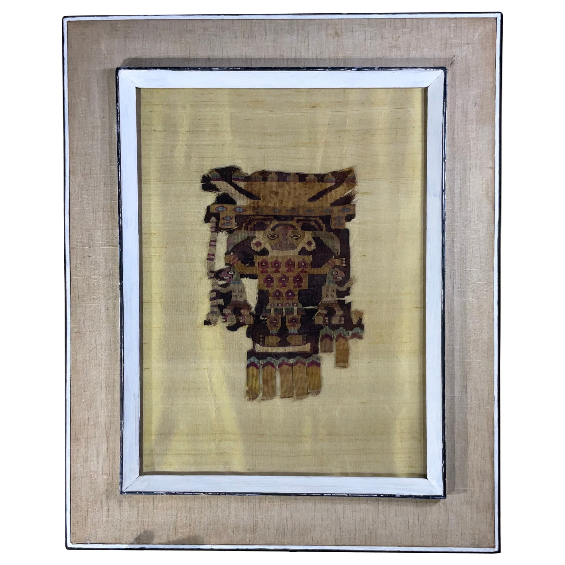 Fragment de textile péruvien ancien précolombien