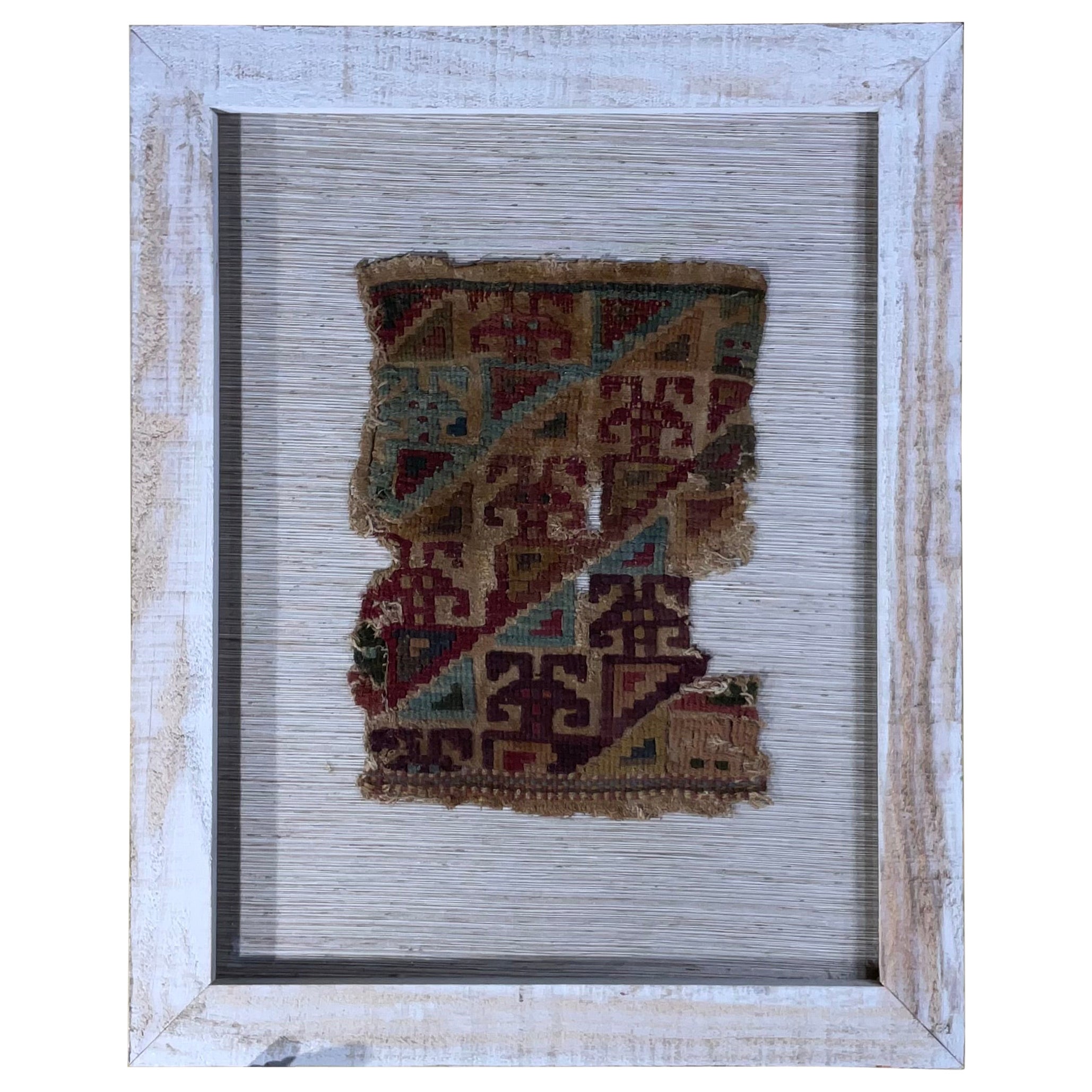 Pre Colombian Antique Peruvian Textile Fragment For Sale