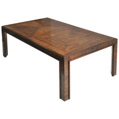 Drexel Long Dining Table with Unique Woodgrain Design