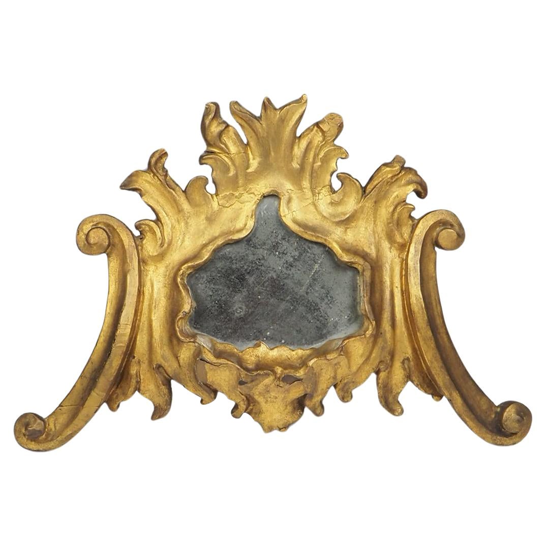 17th Century Giltwood Carved Venetian Wall Mirror