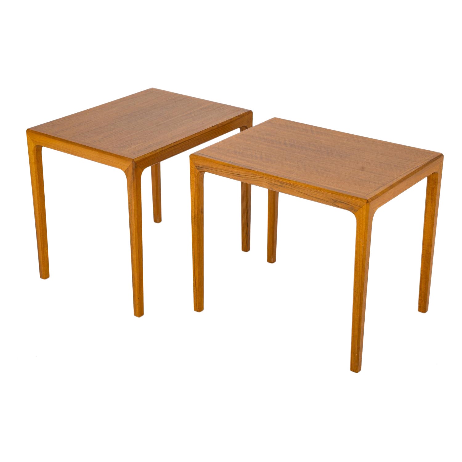 Pair of Swedish Midcentury Side Tables in Walnut by Bertil Fridhagen For Sale