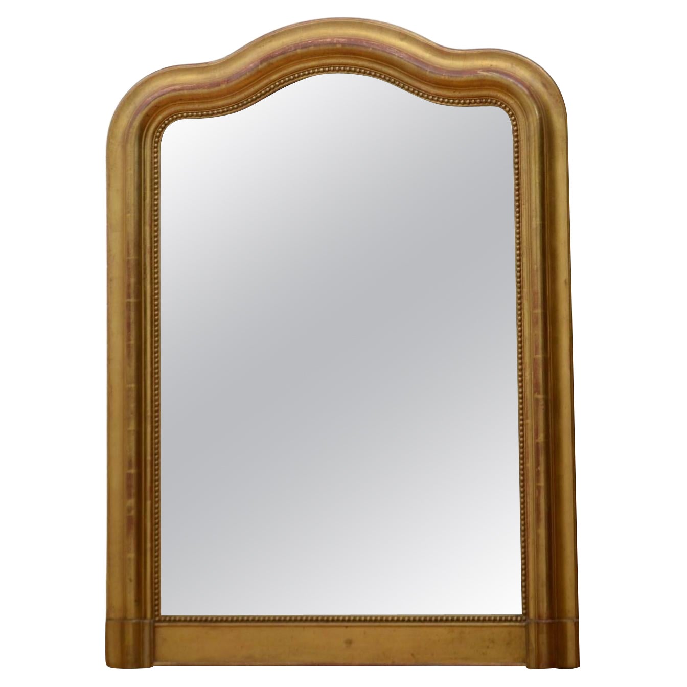 19Th Century French Giltwood Wall Mirror H119cm For Sale