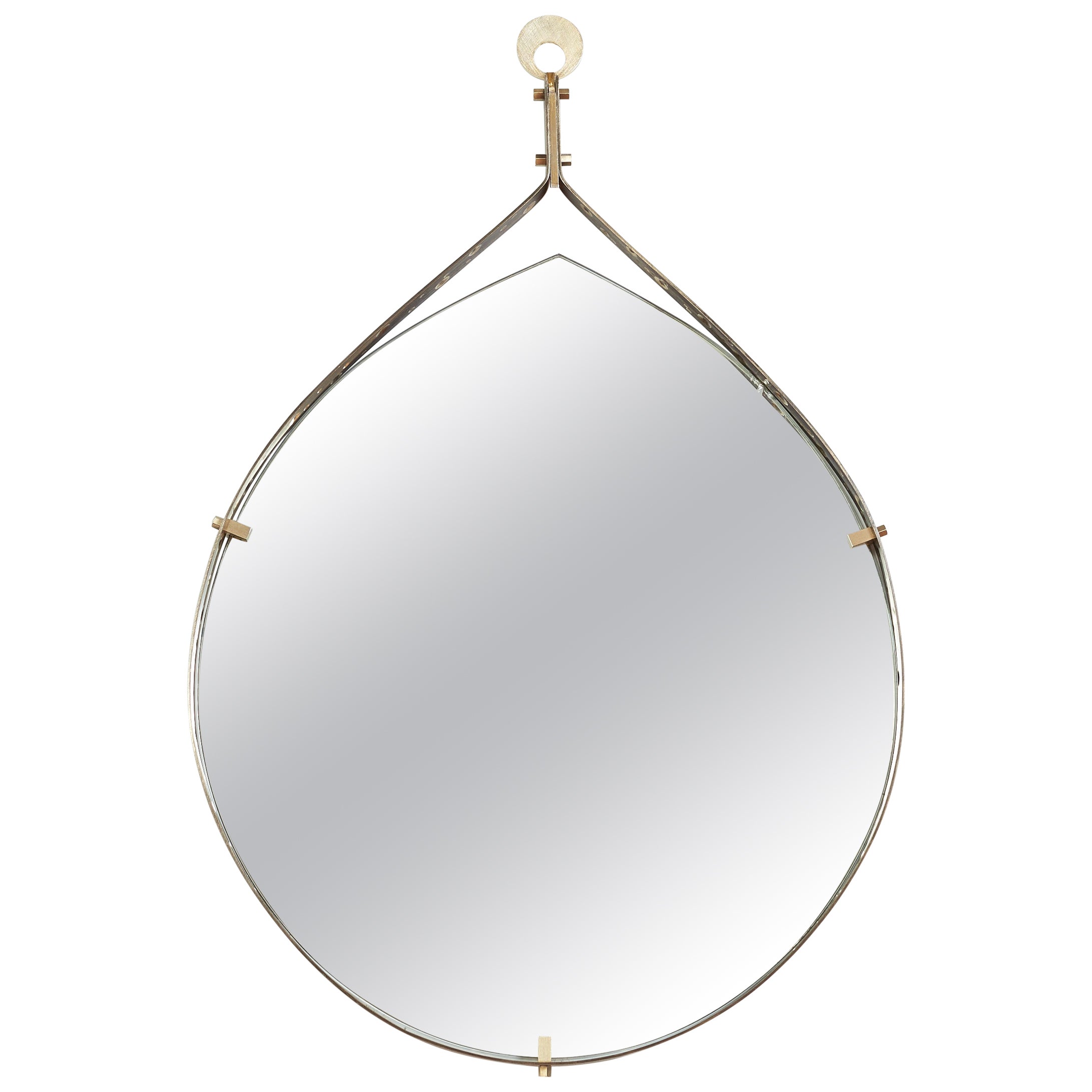 Teardrop Mirror by Ambrogio  & De Berti For Sale