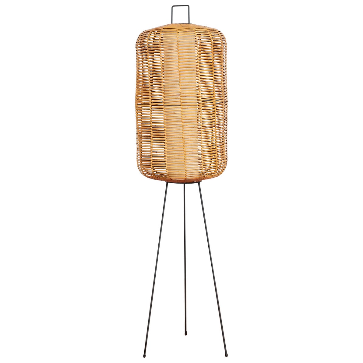 Italian Bamboo Floor Lamp  For Sale