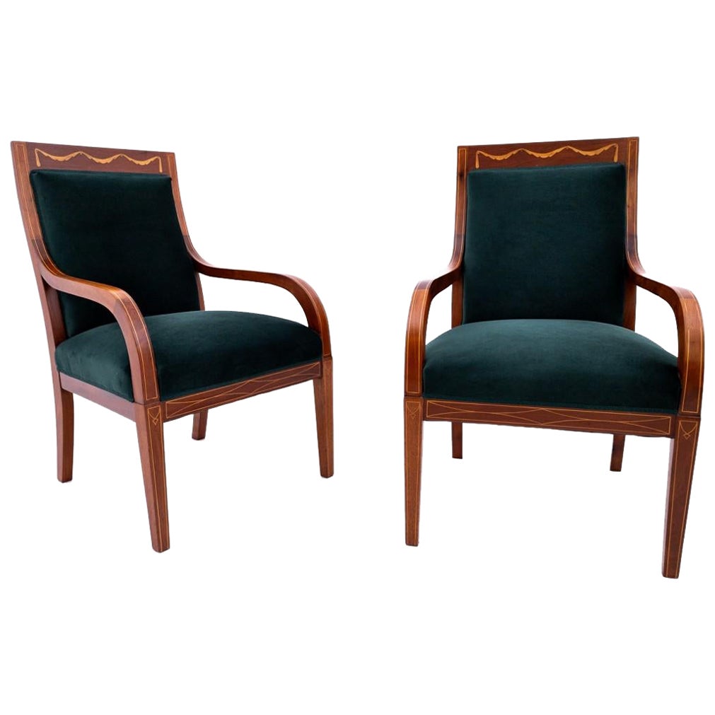 Set of armchairs, Northern Europe, circa 1890. For Sale