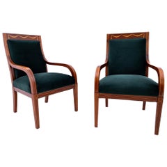 Set of armchairs, Northern Europe, circa 1890.