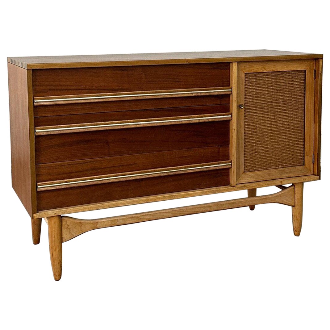 Compact Two Tone Credenza For Sale