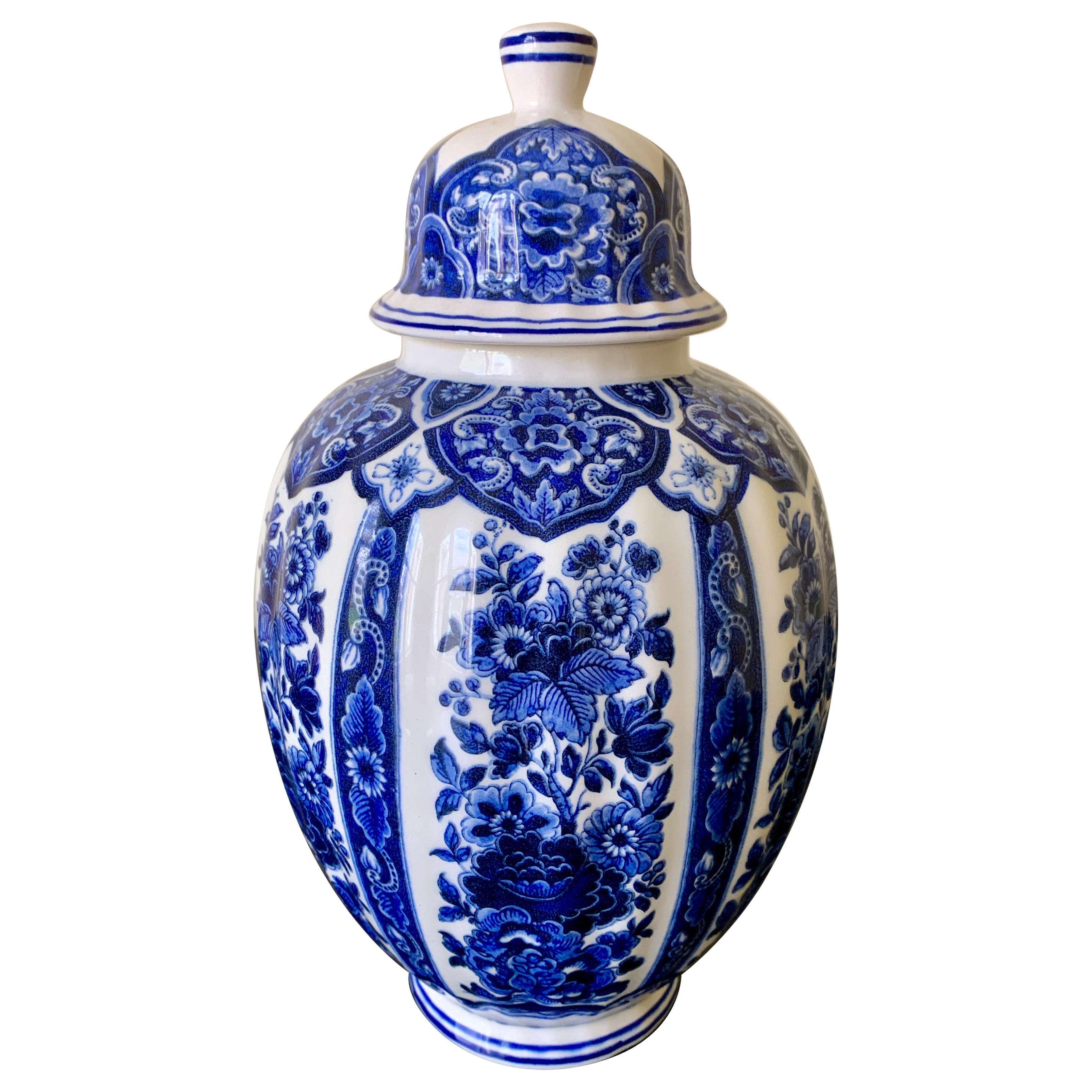 Delfter Blaues und weißes Chinoiserie-Porzellan-Geschirrglas von Ardalt Delfia