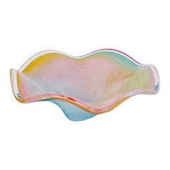 Wavy Pastel Murano Glass Bowl