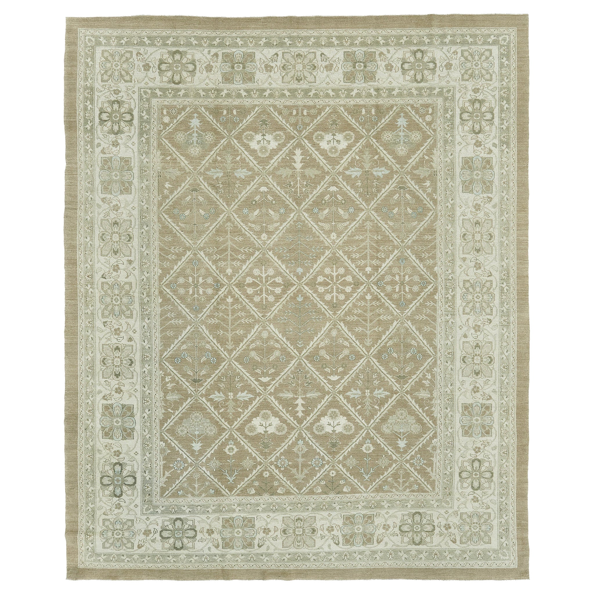 Mehraban Alfombra con diseño de paneles Mahal estilo vintage D5141