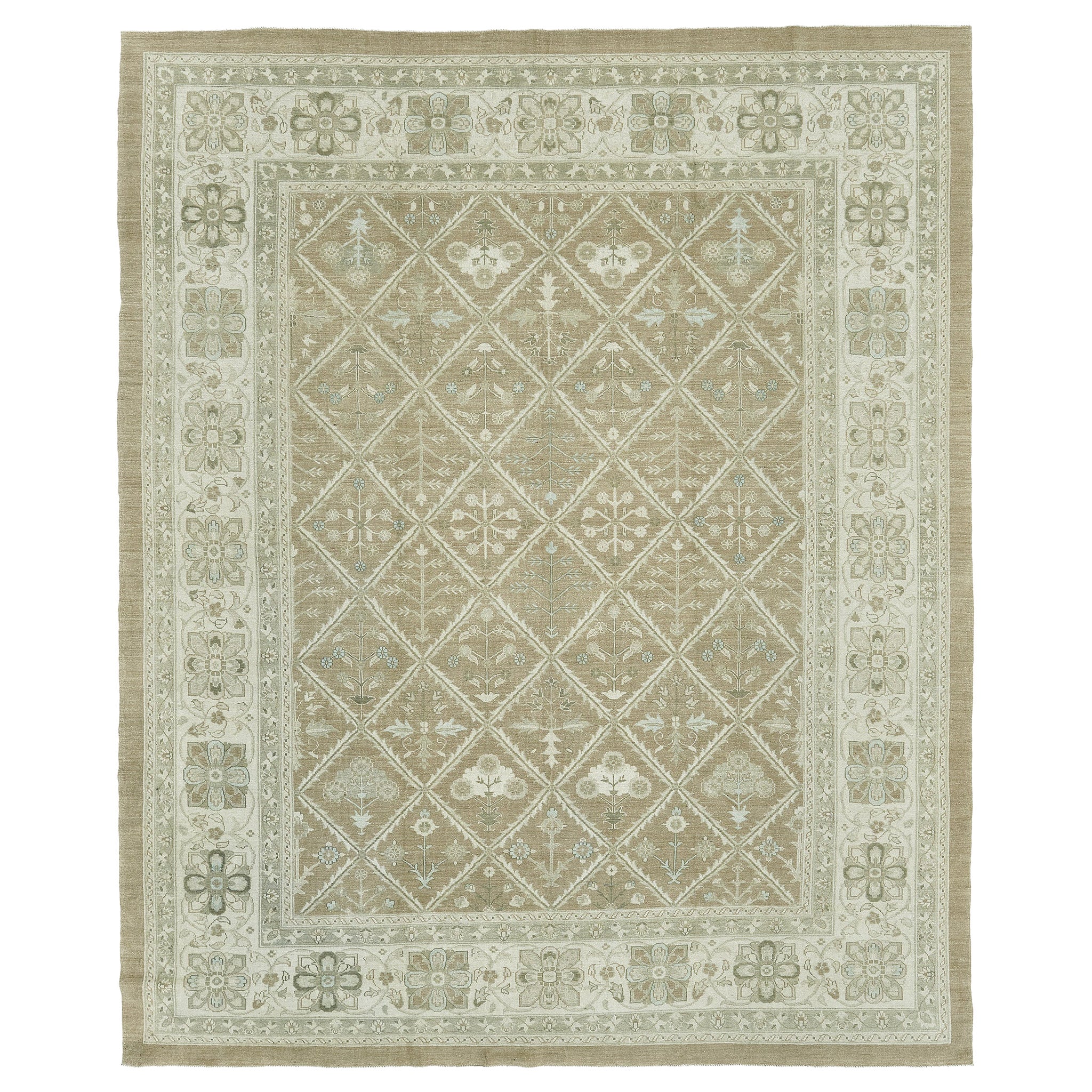 Mehraban Vintage Style Mahal Panel Design Rug D5141 For Sale