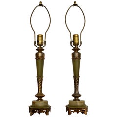 Pair of 1940's Hollywood Regency Rembrandt Table Lamps