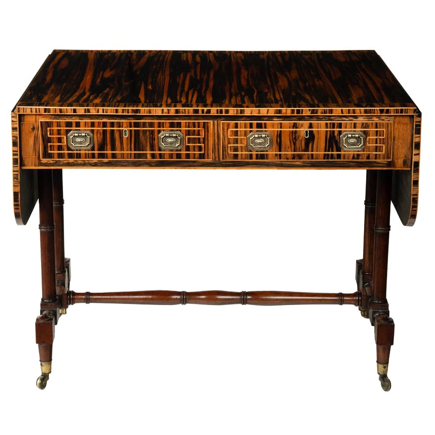 A striking Regency coromandel sofa table For Sale