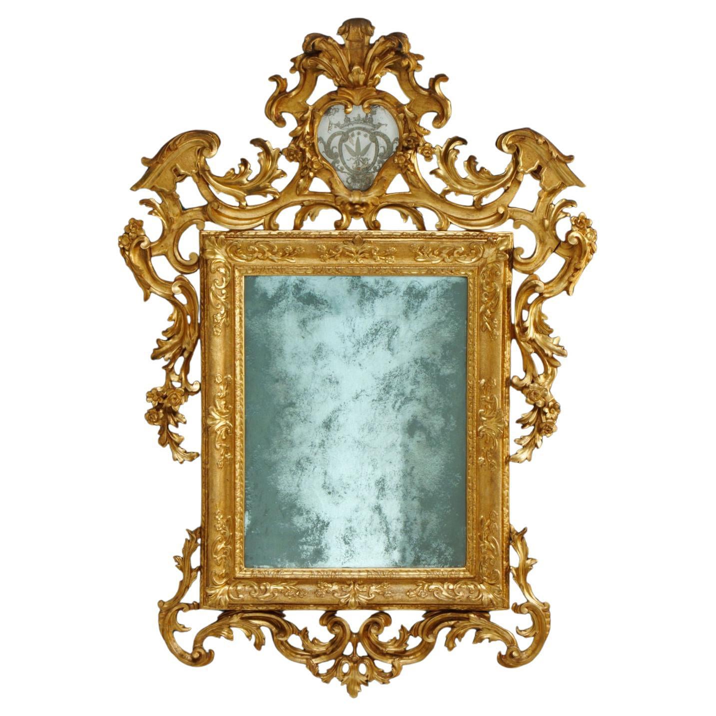 Mirror. Tuscany, second quarter of the 18th century For Sale