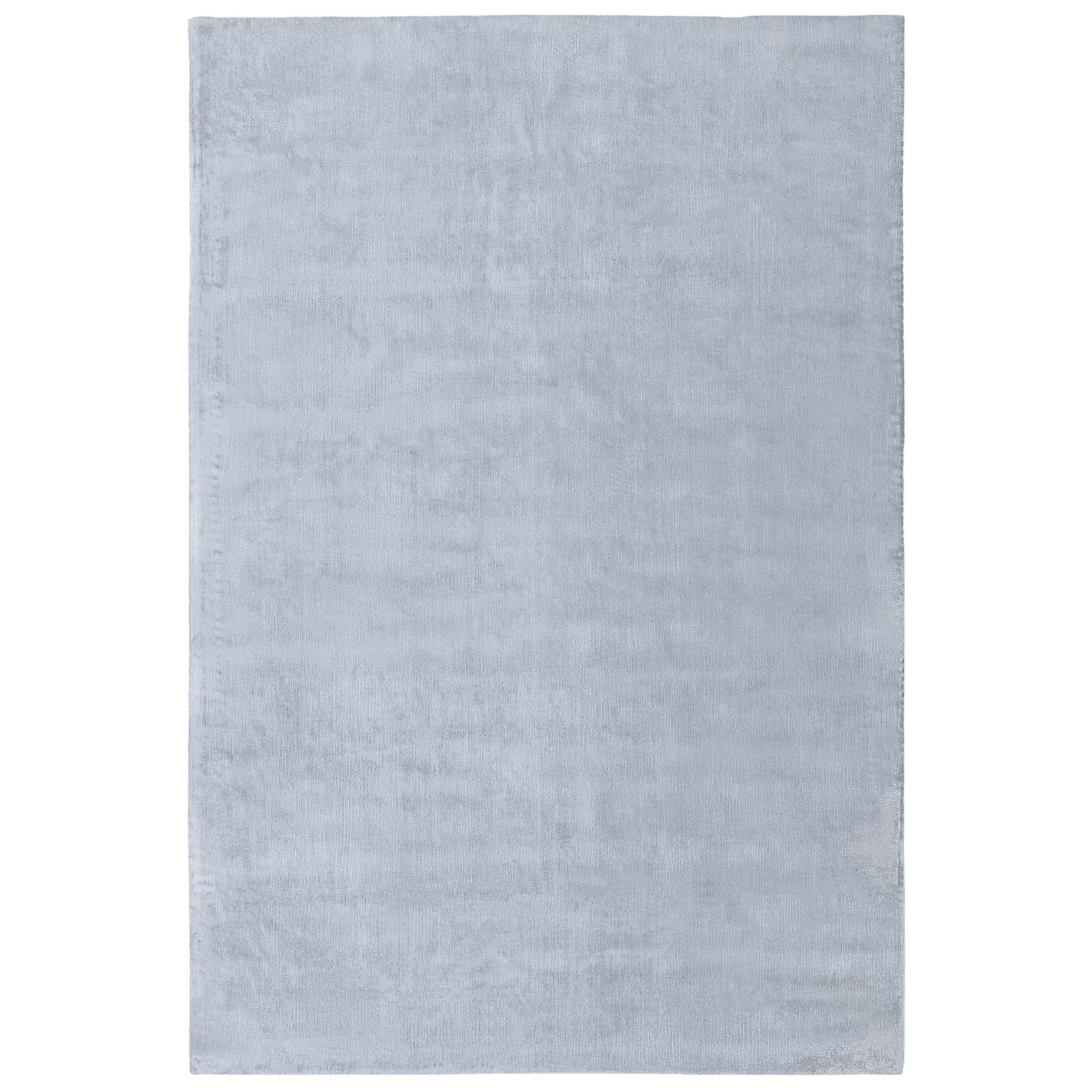 Contemporary Gray Silk Rug For Sale