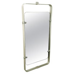 Used Aluminum, Chromed Metal 1960s full lenght mirror in the style of Fontana Arte