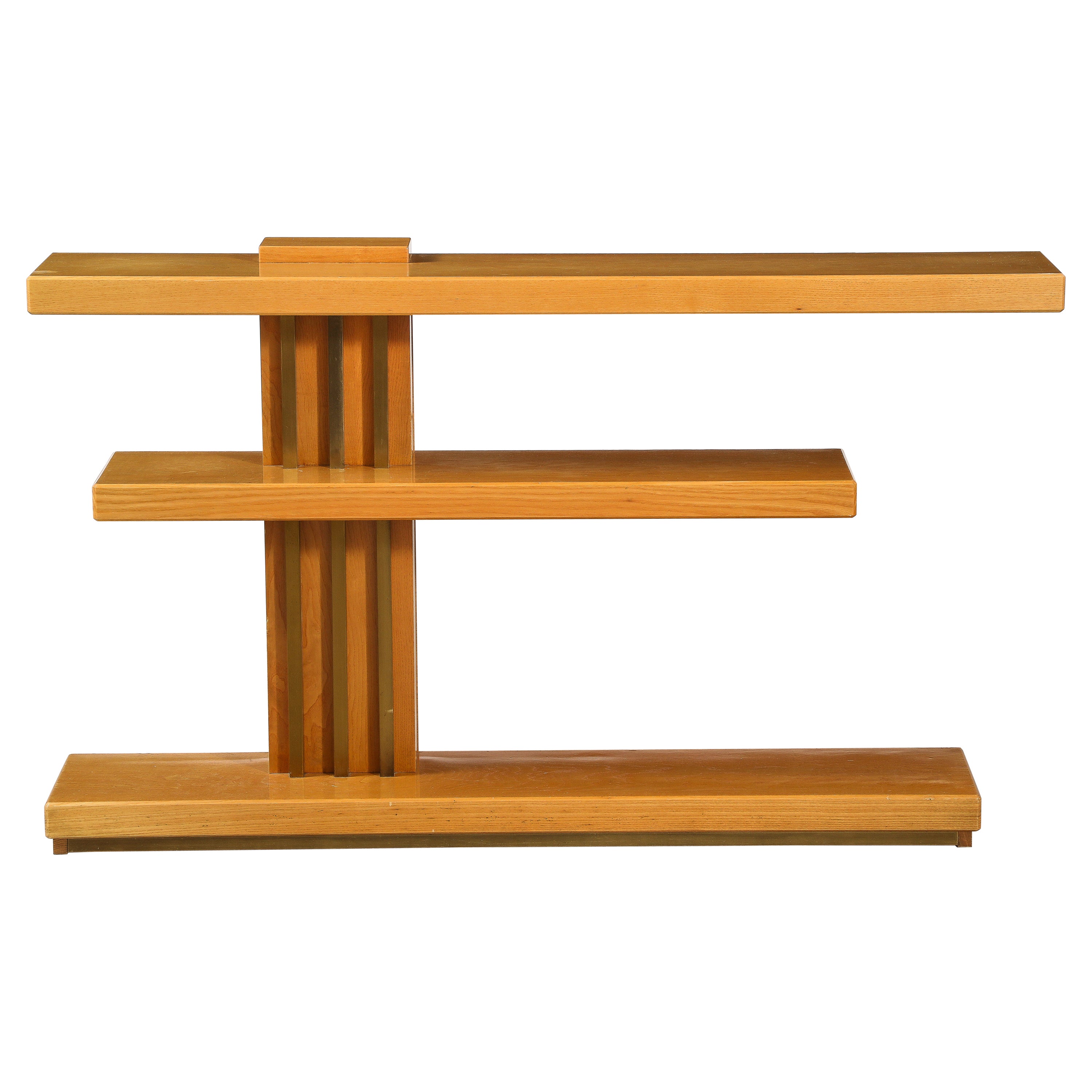 Bibliothèque ou console italienne en Wood, vers 1970
