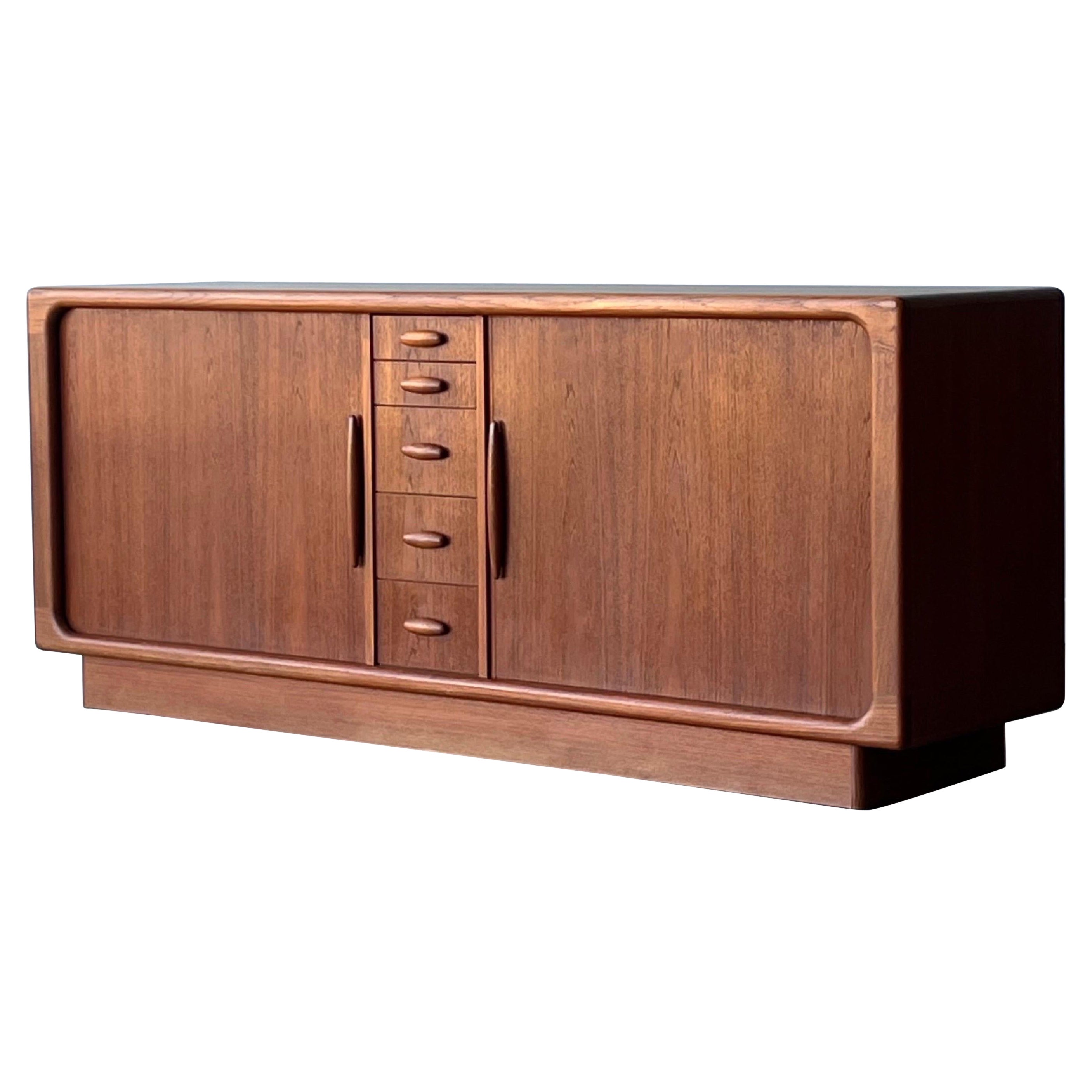 Mid-Century Tambour Door Dresser / Credenza by Dyrlund For Sale