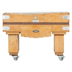 Used French Maple Butchers Block Counter Table