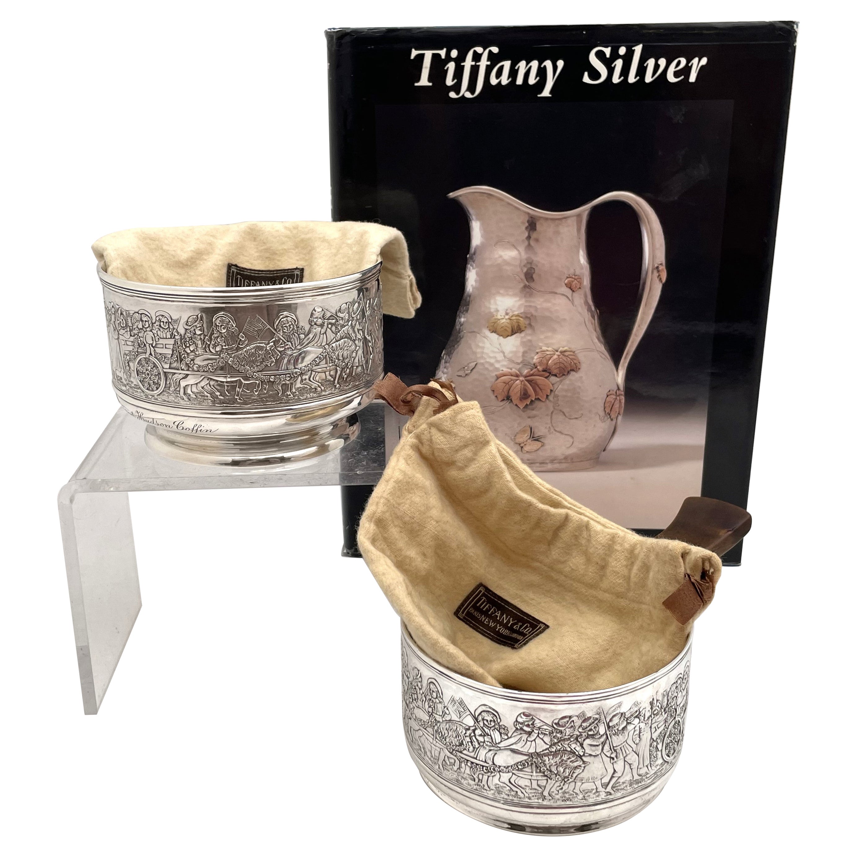 Tiffany & Co. Sterling Silver Rare Child's Bowl & Porringer w/ Original Pouches For Sale