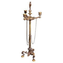 Antique Bronze Etruscan Candelabrum 19th Century
