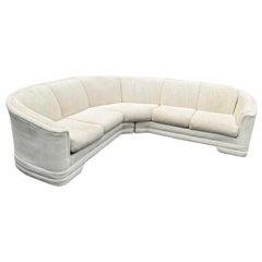 Vintage Postmodern Sculpted Sectional Sofa