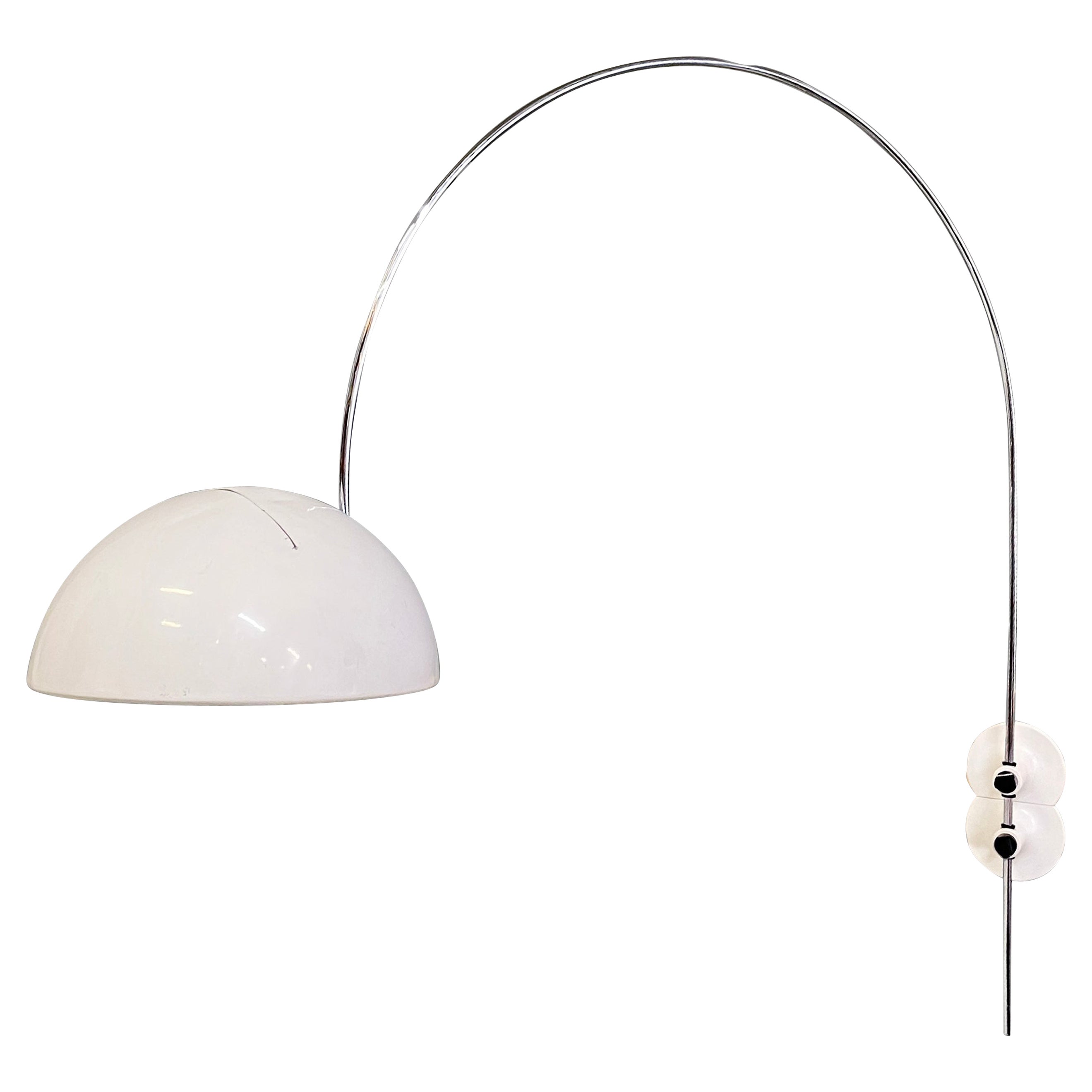 Italian modern Adjustable wall lamp Coupé 1159 by Joe Colombo for O-Luce, 1970s For Sale