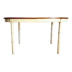 Regency Faux Bamboo Extendable Oval Dining Table