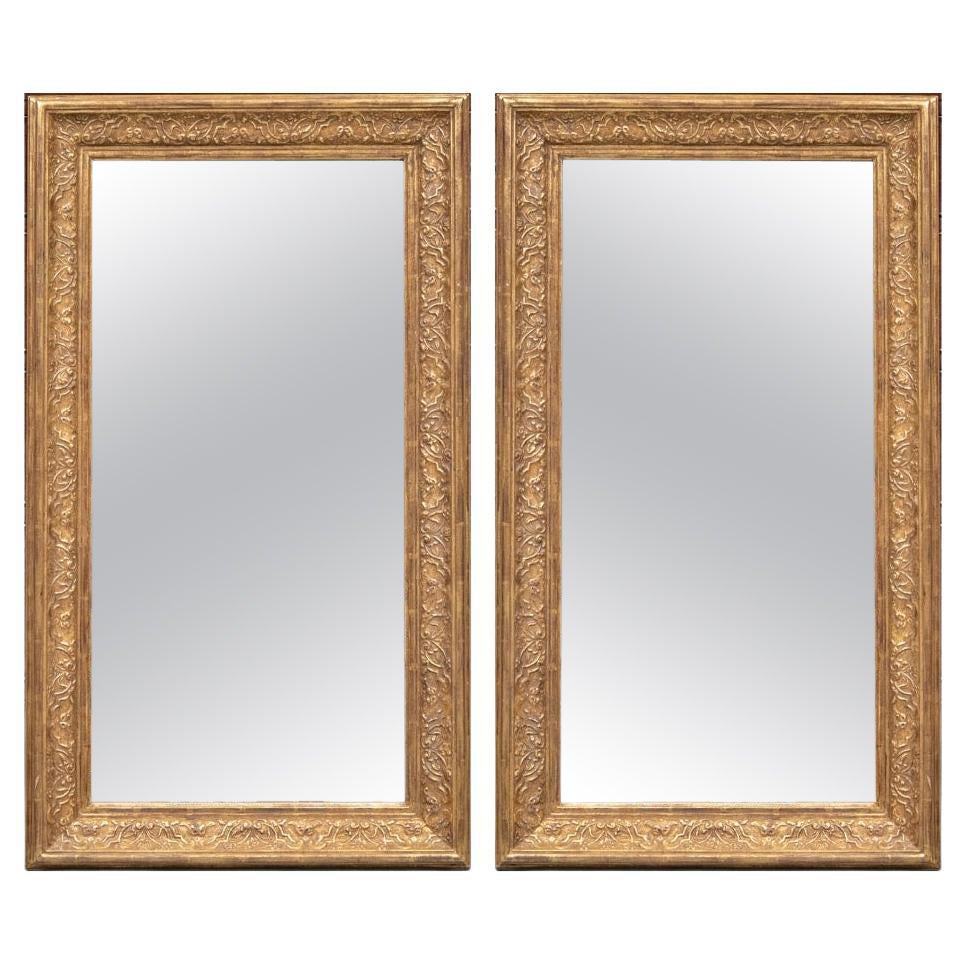 Pair Of Fine Vintage Heydenryk Gilt Framed Mirrors For Sale