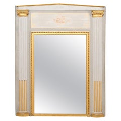 French 5.5' Tall Architecturally Inspired Over-mantle Mirror, 19th C.