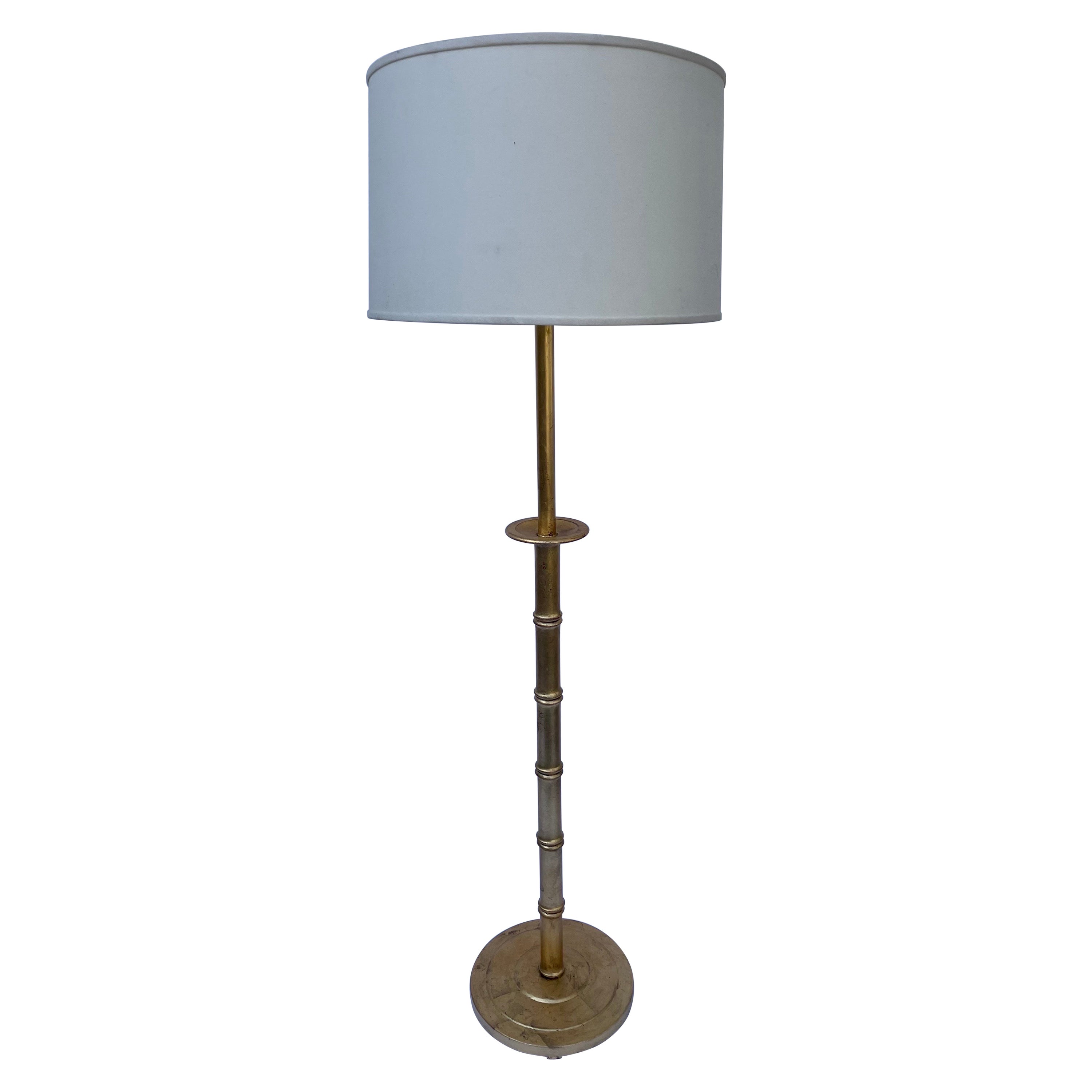 Gilt Faux Bamboo Floor Lamp