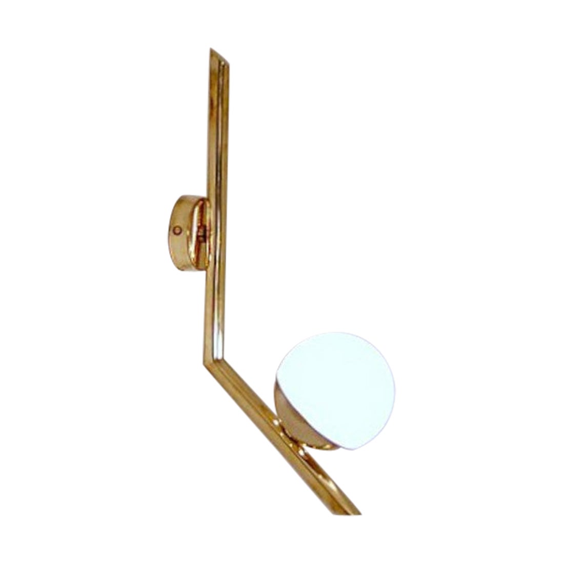 Italian Modern Brass and Opaline Glass Sconce by Fabio Ltd For Sale