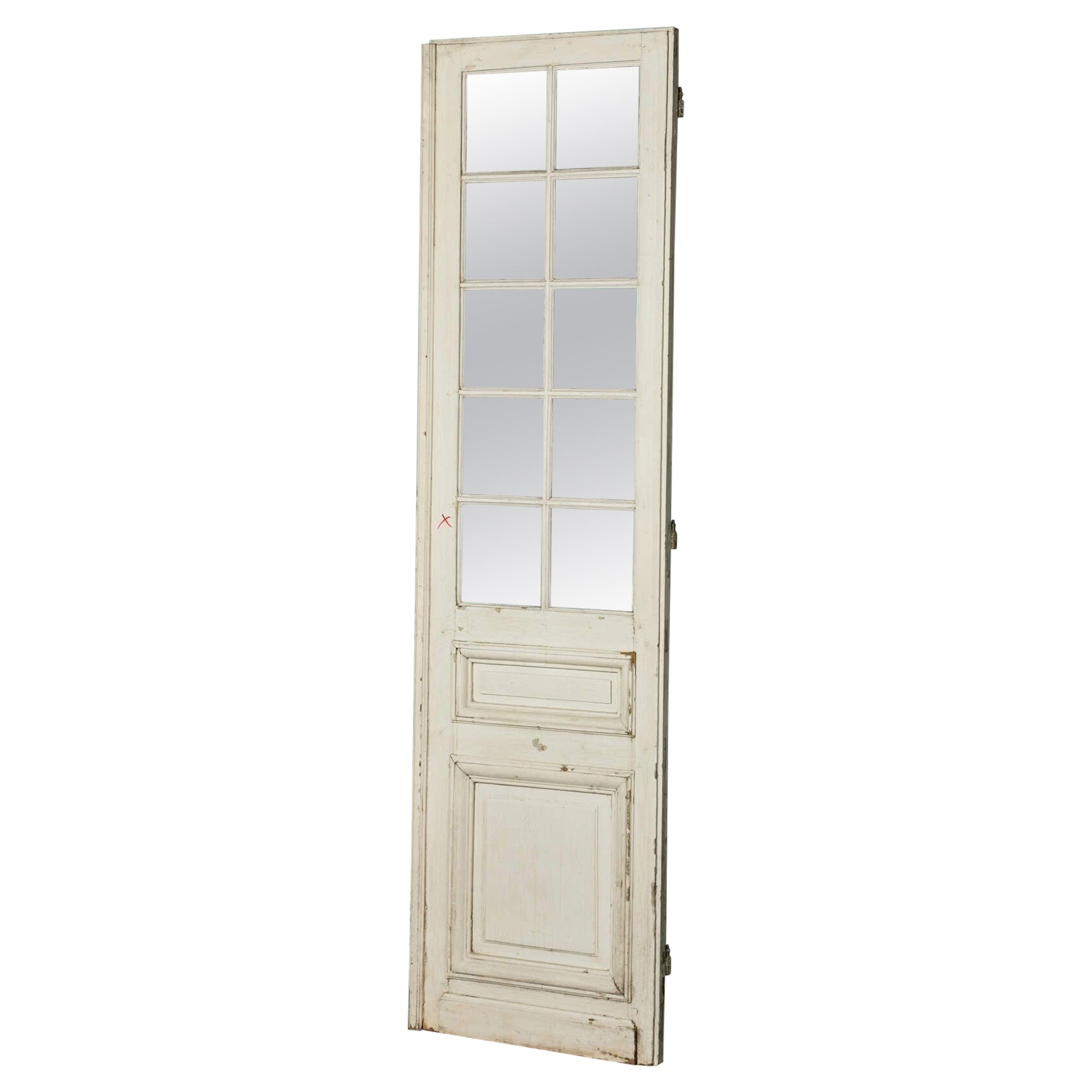 Tall Antique Louis Style Mirrored Door For Sale
