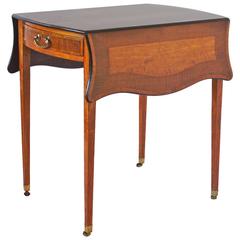 George III Crossbanded Sycamore and Satinwood Pembroke Table 4