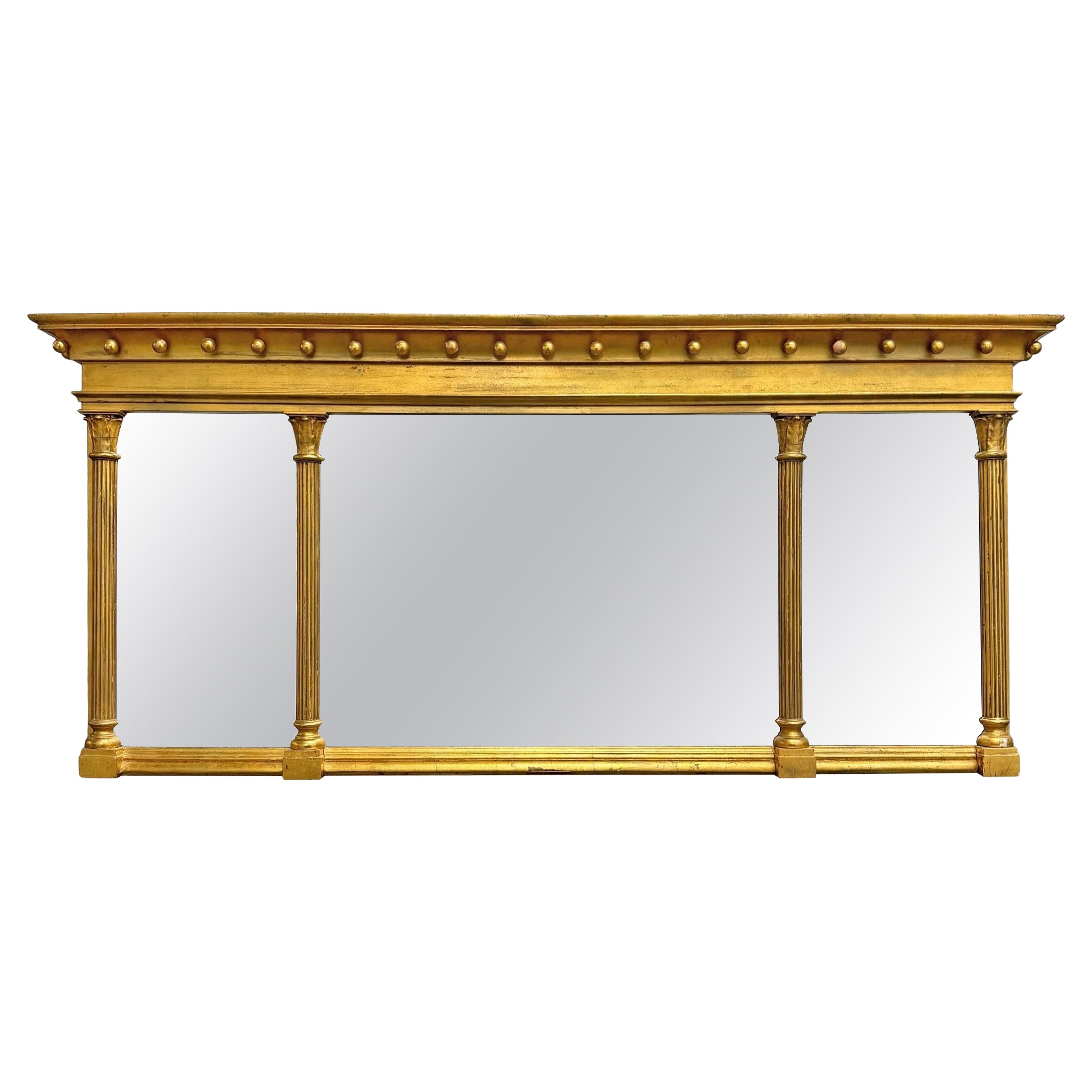 19th Century American Federal Style Overmantel Mirror For Sale