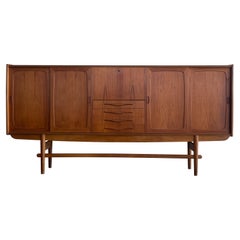 Vintage Monumental Danish Teak Highboard