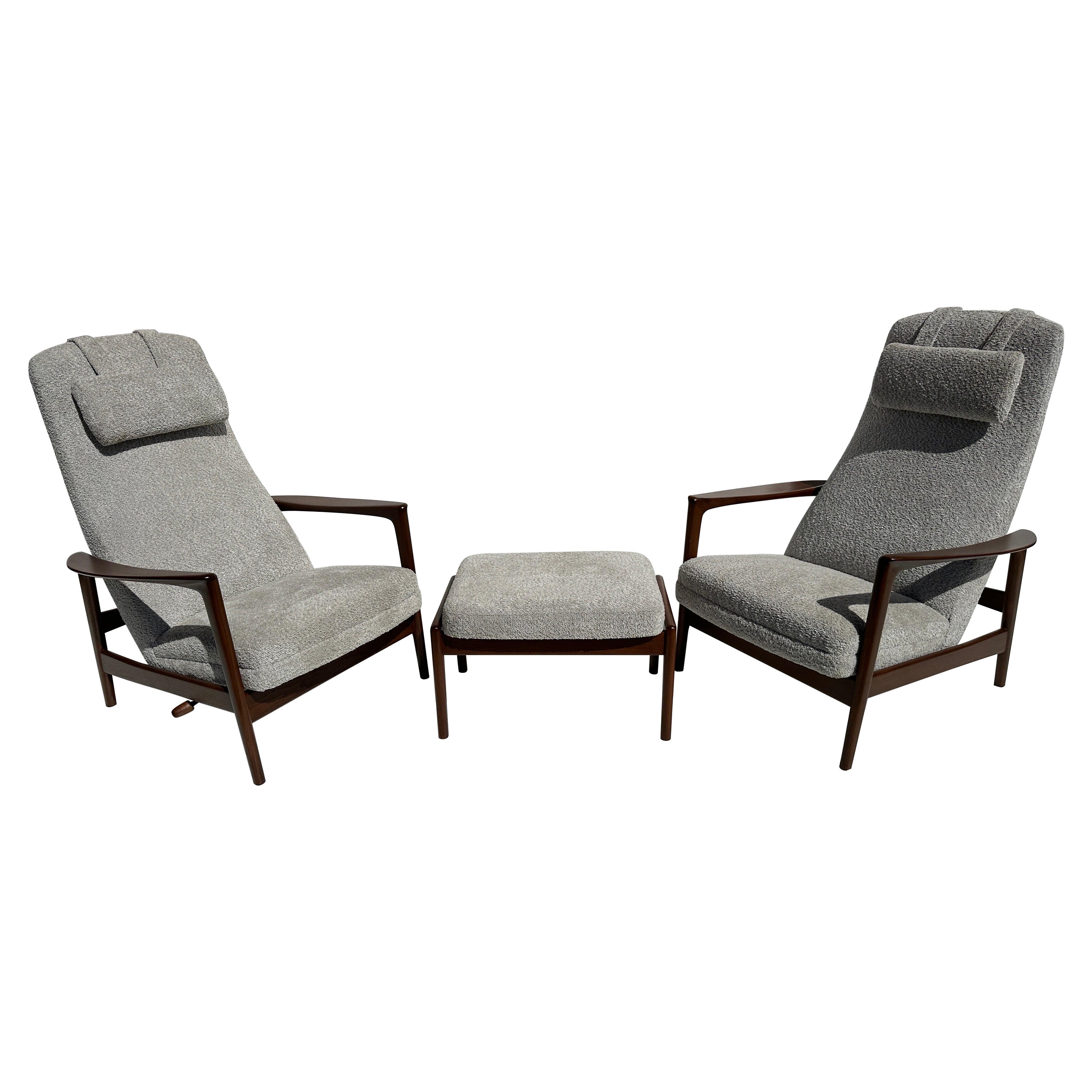 Set of Folke Ohlsson Reclining Lounge Chairs