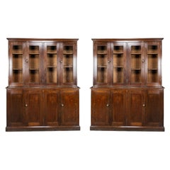 Pair Of 20th Century Large Victorian Oak Bookcase c.1900