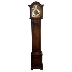 Fine Quality Antique Oak 8 Day Chiming Grandmother Clock