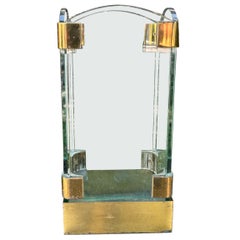 Paragüero italiano moderno de latón y cristal