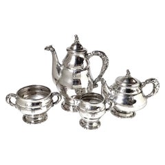 Juego de té danés de plata de ley de principios del siglo XX por Christian F. Heise
